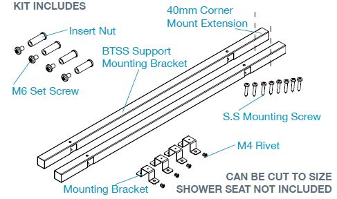 Mounting Kit for Shower Seats - Home Assist