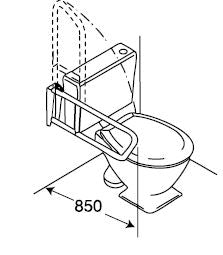 BT20 - Fold Down Toilet Grab Rail