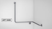 Load image into Gallery viewer, BT33 - L-Shape Corner Shower Grab Rail with Angle - Concealed Flanges