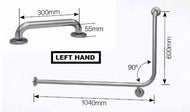 Toilet Assisted Back Wall Fix with 90 Degrees Bend - Concealed Flang diagram