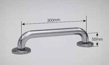 Load image into Gallery viewer, BT00CF - 32mm Straight Satin Stainless Steel Grab Rail - Concealed Flanges