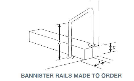Type 303 - 38mm Bannister Rail - Click for more Information
