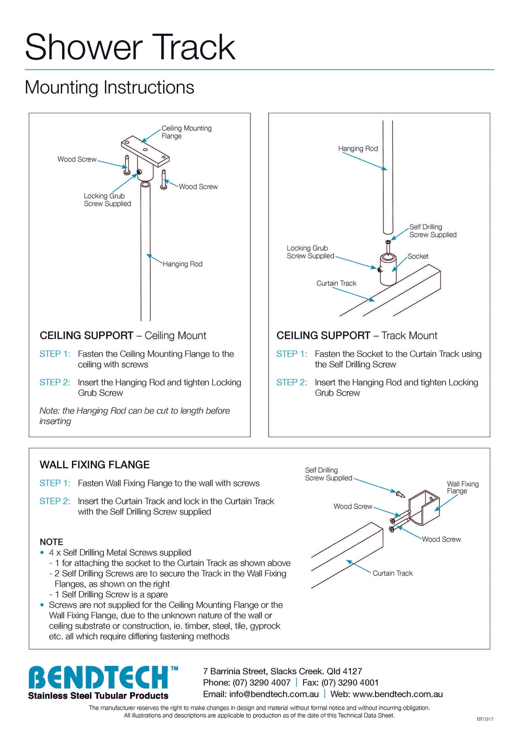 STM160A Modular Shower Track Kit