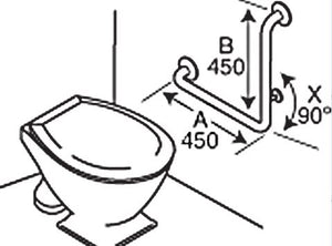 BTC-AM46BR3 - Bariatric Grab Rail - Rated 300kg