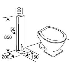 BT126A - Floor Mount Post