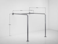 BT15 - Toilet Grab Rail - Concealed Flanges