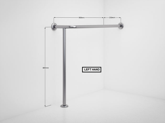 BT21 - Bath Assisted Grab Rail with Floor Support - Concealed Flange