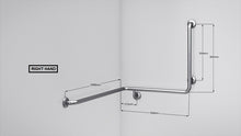 Load image into Gallery viewer, BT22 - Corner Mounted Bath Assisted Grab Rail - Concealed Flanges