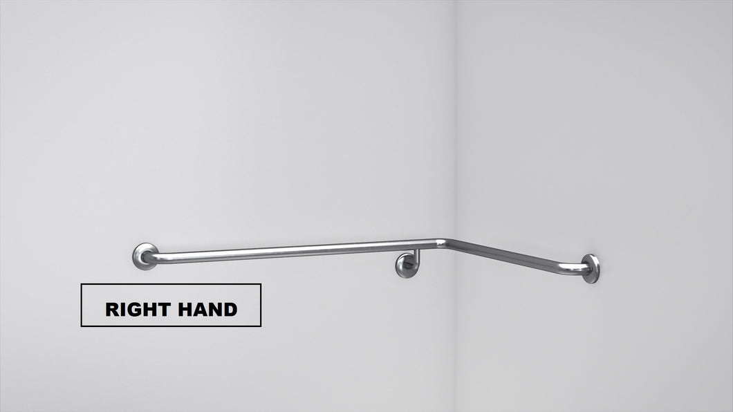 BT25 - Corner Shower Grab Rail - Right Hand