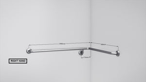 BT25 - Corner Shower Grab Rail - Right Hand