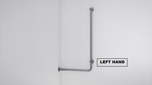 BT26 - Back-Wall Fixed Shower Grab Rail - Left Hand