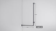 BT26 - Back-Wall Fixed Shower Grab Rail - Left Hand