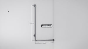 BT26 - Back-Wall Fixed Shower Grab Rail - Right Hand
