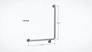 BT28 - L-Shaped Shower Grab Rail - Left Hand