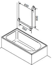Load image into Gallery viewer, BT28 - L-Shaped Shower Grab Rail - Left Hand