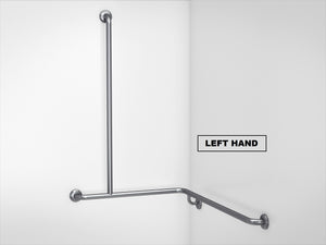 BT34 - T-Shaped Corner Shower Grab Rail - Left Hand