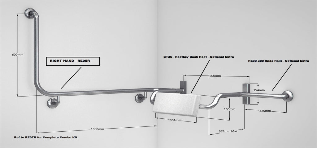 RestEzy Backrest and Rail Combo Kits