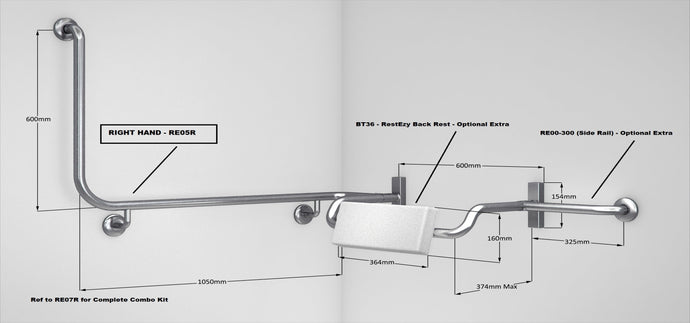 RE05 - 90 Degree Bend Grab Rail Attachment