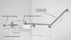 RE06 - 40 Degree Bend Grab Rail Attachment