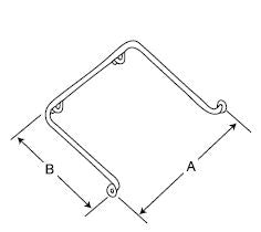 BT39 - U-Shaped Toilet Grab Rail - Made to Measure - Click for More Information