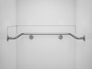 BT39 - U-Shaped Toilet Grab Rail - Made to Measure - Click for More Information