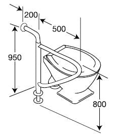 BT43 - WC Grab Rail - "Swingaway"