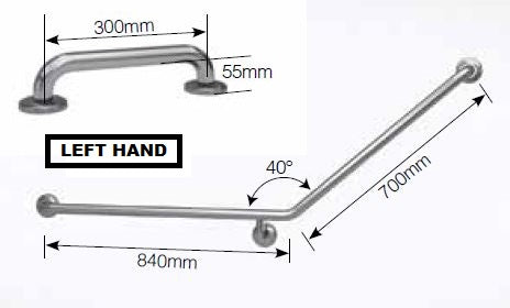 BTC63/40 - Combination Toilet Assisted with 40 Degree Bend - Concealed Flanges