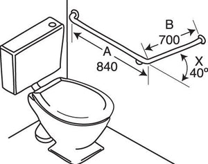 BT6 BR3 - Bariatric Grab Rail - Rated to 300kg