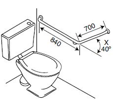 BT6 - Toilet Assisted with 40 Degree Bend - Concealed Flanges