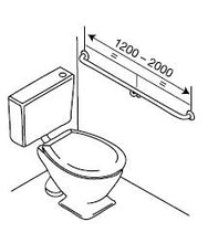 Load image into Gallery viewer, BT8 - 32mm Straight Grab Rail with Underslung Support - Concealed Flange