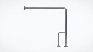 BT9RL - Toilet Grab Rail with Rotating Adjustable Leg