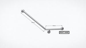 BAM48 - Ambulant Grab Rail with Underslung - Concealed Flanges