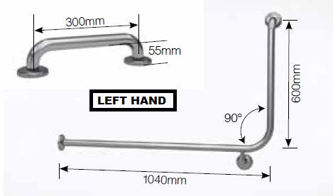 Toilet Assisted Back Wall Fix with 90 Degrees Bend - Concealed Flang