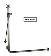Load image into Gallery viewer, SK26 - 1.5 Meter Chrome Shower Kit with Configured Grab Rail with Handle