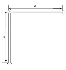 SR1 - L-Shaped Shower Curtain Rail - Made to Measure - Click for More Information