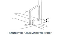 Type 304 and 305 - 38mm Bannister Rail - Click for more Information