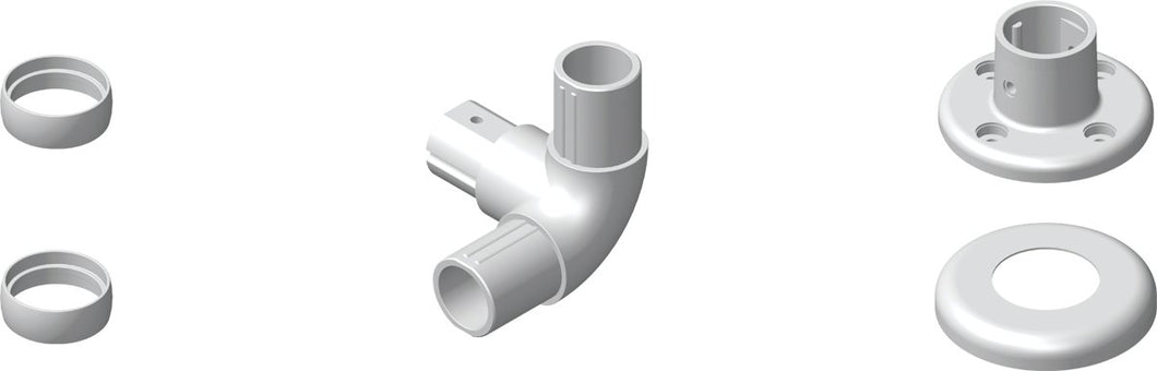 HA6 - 32mm x 90 Degree Bend, Flange and Cover