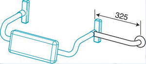 RE00/300 - Pan Side Straight Grab Rail Attachment