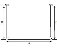 SR2 - U-Shaped Shower Curtain Rail - Made to Measure - Click for More Information