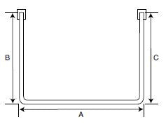 ST2 - Standard U-Shaped Shower Curtain Track - Made to Measure - Click for More Information