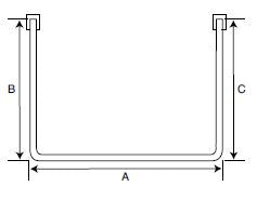 STH2 - Heavy Duty U-Shaped Shower Curtain Track - Made to Measure - Click for More Information